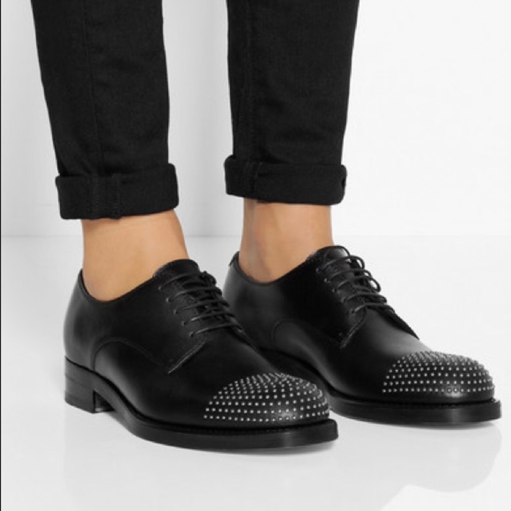 GUCCI margarett studded oxfords